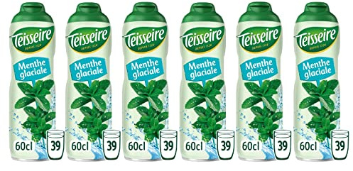 Pack de 6 sirops menthe glaciale Teisseire 6x60cl