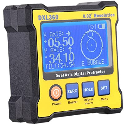 BAtlam DXL360 Zweiachsiger digitaler Winkelmesser mit 5-seitiger Magnetbasis. Hochpräzise zweiachsige Digitale Anzeigeebene