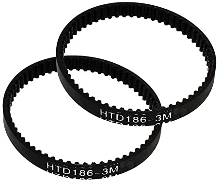 PhooF 2PCS Zahnriemenantrieb HTD186-3M Kompatibel mit Karcher FC3 FC5 Hartbodenreiniger X.605-500 Riemenersatzteile Kompatibel mit Karcher FC3