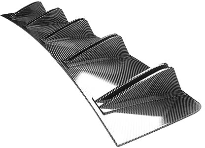 Shkalacar Diffusore del Labbro del paraurti Posteriore, 5 Pinne paraurti Posteriore Universale per Auto Telaio Spoiler in Fibra di Carbonio Pinna di squalo Accessori per Lo Styling modificati
