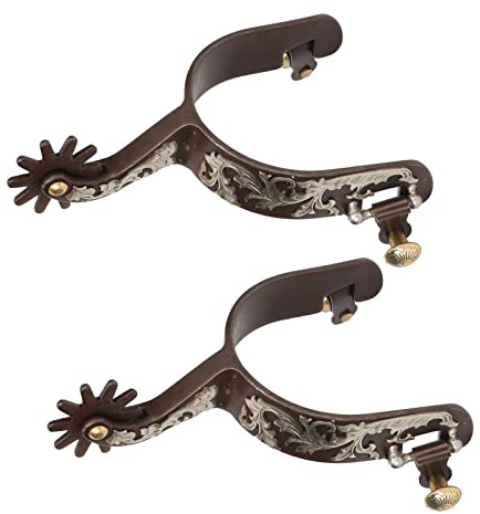 Western-Sporen, 2 Stück, Vintage-Sporn für Herren, Rostfrei, Western-Cowboy-Sporen, Exquisite Pferdesporen mit Drehbarem Zahnrad für Männer und Frauen