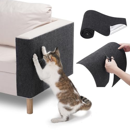 Uross 250cmx40cm Selbstklebend Kratzmatte Katze, DIY Kratzbrett Katzen Wand, Kratzschutz Sofa Katze, Kratzbrett Katzen kratzschutz, Katzenkratzmatte, AntiKratz Tape für Katzenständer, Katzenturm