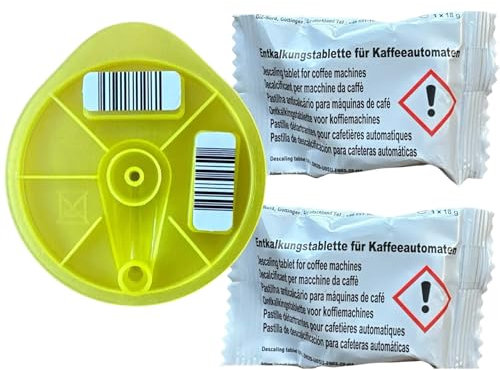Quailitas Service T-Disc and 2 Descaling Tablets Compatible with Tassimo Bosch Coffee Machines