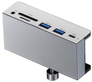 Aluminum 6-Port USB 3.0 Hub Clamp Adapter USB Splitter