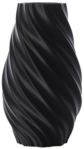 Blumenvase/Dekovase Edina M 20 cm für Schnitt-/ Trockenblumen | nachhaltig | Deko Vase Pampasgras (Schwarz)