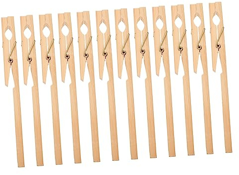 Gatuida 12 Piezas Abrazaderas De Madera Fijas Para Tubos De Ensayo Pinzas Para Tubos De Laboratorio Para Manejo Seguro Experimentos Químicos