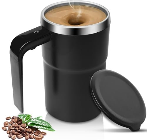Tazza auto-commovente da 380 ml, tazza da caffè auto-commovente: tazza magnetica automatica con coperchio, ricaricabile USB, lavabile con tazza, per caffè/caffè/cioccolata calda