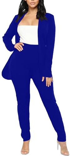 HEONSATI Completo Tailleur Donna Elegante Business Giacche Manica Lunga Risvolto + Pantaloni Completi Offerte Lavoro Autunno Invernale 2 Pezzi Casual Taglie Forti Tute da Donna Formale Eleganti Curvy