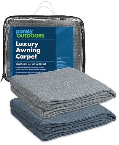 Purely Outdoors Luxury Awning Carpet Breathable Treadlite Groundsheet Footprint for Tents/Awnings - Campervan, Motorhome, Caravan, Tent, Gazebos, Canopies