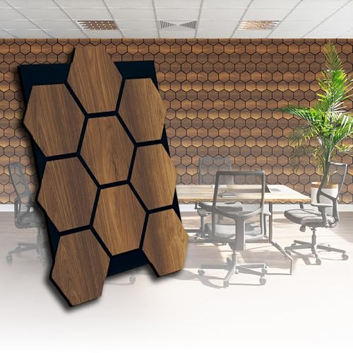 AS Country Stone® Akustikpaneele Holz | 80cm x 65cm | echtes Holz | Effektive Schalldämmung für Büro | Wandpaneele für mühelose Montage | Ideale Deko für Büros | Wandpaneele Akustikplatten
