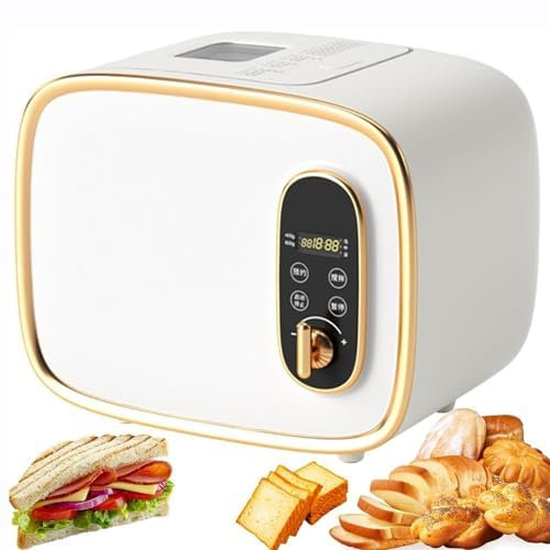 OFNHJK Smart Bread Maker, 600 g Máquina de Pan con Masa automática de Amasado y fermentación, 13 menús preestablecidos, 15 h Reserva, 1h Mantenga Caliente, Fabricante de Pan para Gluten sin Gluten
