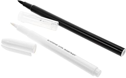 GLEAVI 2pièces Stylos De Cuisson Comestibles pour Gâteaux Marqueurs à Encre Comestible pour Créations DIY