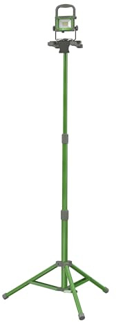 Lighthouse 2000 Single Site Light with 1.8m Collapsible Tripod – 240V Work Light, 2000 Lumens, Magnetic Base, Tilting Head, IP44 Rated, 3M Cable for On-site, Construction, Workshop Tasks