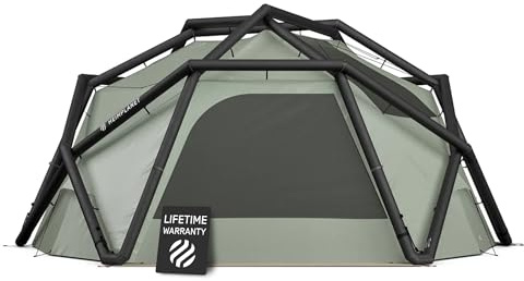 HEIMPLANET CLOUDBREAK Classic mit lebenslanger Garantie – Aufblasbares Familienzelt für 3–4 Personen, Camping Zelt wasserdicht mit Schlafkabine – 5000mm Wassersäule - Unterstützt 1% for The Planet