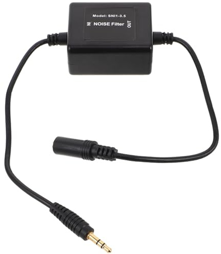 iplusmile Filtre Anti-Bruit Audio pour Voiture avec Isolateur Boucle de Aux Suppression Bourdonnement Stéréo Améliore Clarté et Confort Conduite