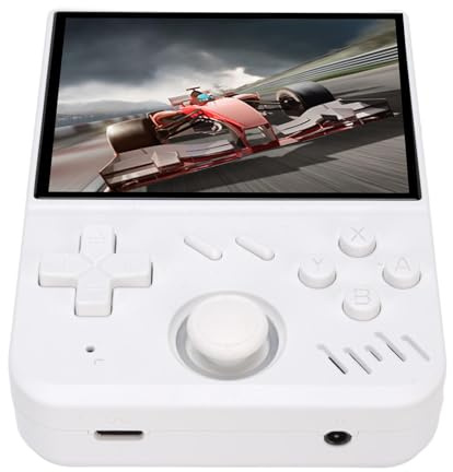 SIXRUN Handheld-Spielekonsole, ABS-Material, 3,5-Zoll-Bildschirm, 4000-mAh-, Ideal für Retro-Gaming-Enthusiasten (White)