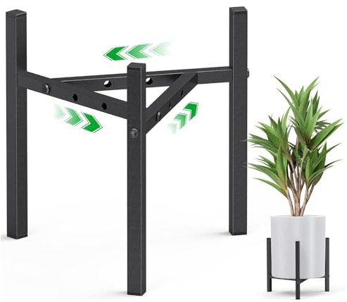 Tkxjry Soporte Plantas Interior Ajustable, Soporte Ajustable Macetas Interior, Soporte Ajustable para Plantas, para macetas de 20-30 cm, para Patio, Jardín, Balcón, Dormitorio