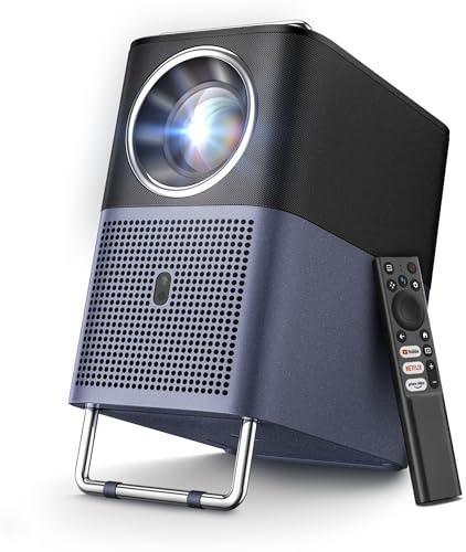 TCL A1s Smart Projector 4K Support, 16W Dolby Audio, Native 1080P, Google TV & Netflix Officially Licensed, WiFi and Bluetooth, Auto Focus Keystone, Movie Projector for Home Theater with Portable Case