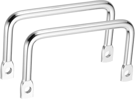 QUARKZMAN 2 Piezas De Asas Para Bandejas De Cubiertos Tirador De Puerta | 4.3 Pulgadas Asas De Bandeja De Metal De Plata, Corredera, Para Bandejas De Frutas, Tiradores, Hardware Para Muebles