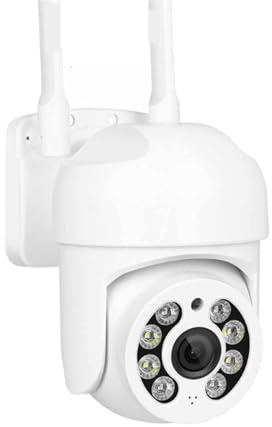LLOOPK Telecamera di sicurezza, Telecamera Wi-Fi esterna HD da 4MP Telecamera IP PTZ impermeabile Zoom digitale 5X Telecamera di sorveglianza 1080P CCTV Ai Auto Tracking(1080P Add 32G Card)
