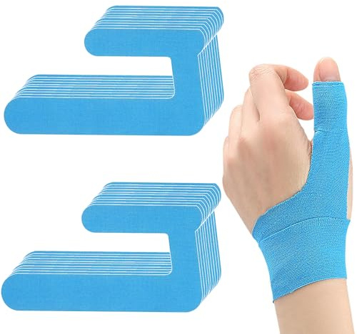 20 Stück Kinesiotapes Vorgeschnitten für Handgelenk, Kinesio Tape, Physio Tape zum Schutz der Finger und Sehnenscheiden, Baumwolle, Hautfreundlich Kinesiologie Tape, Physio Fingertape
