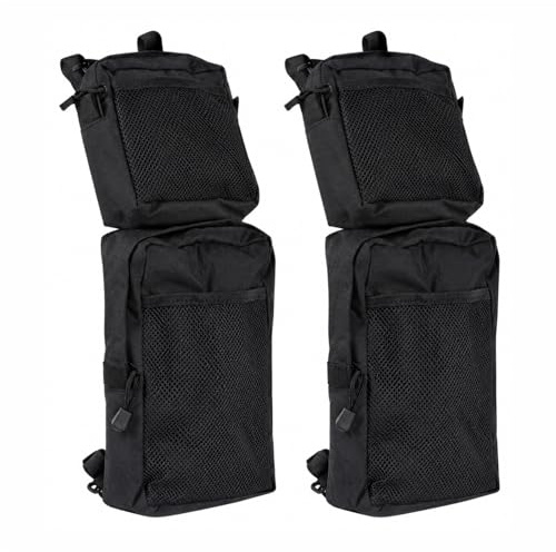 FCOUIID Coco ATV Fender Bags 2-Pack ATV Tank Saddle Bags Cargo Storage Caccia Borse (nero)