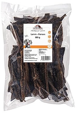 TACKENBERG 500 g Trockenpansen vom Lamm – Kauartikel zur Barf Ergänzung für Hunde