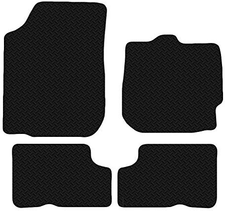 Carsio Car Mats For Dacia Duster 2010 to 2018 3mm 4pc Set Tailored Fit Rubber Floor Mat Complete Accessory Black Custom Fitted - Anti-Slip Backing, Heavy Duty & Waterproof