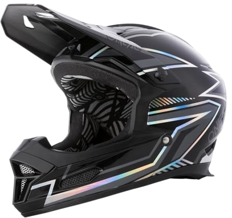 O'NEAL | Casque intégral de vélo | Descente en VTT | Aux Normes de sécurité EN1078, Ouvertures de Ventilation, Coque extérieure en ABS | Casque de VTT Fury Rapid | Adulte | Noir | Taille M