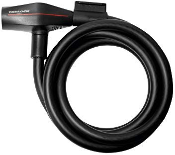 TRELOCK Spiralkabelschloss SK 312 180cm Schwarz 8005365