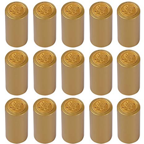 STOBOK Lot de 100 capsules thermorétractables pour bouteille de vin - Dorées - Jetables - Pour vin - Décoration
