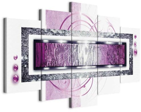 B&D XXL - Akustikbild Perlen rosa weiß, Schallschutz, Wohnzimmer, Büro | Verbessert Raumakustik, reduziert Hall, ideal fürs Büro oder Wohnzimmer, hochwertige Verarbeitung, schnelle Montage, stilvoll