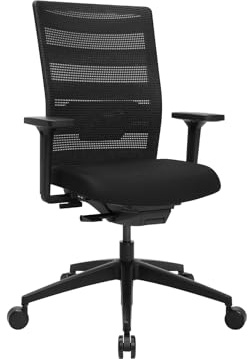 Topstar AirWork Bürostuhl schwarz | Made in Germany | Ergonomisch | Drehstuhl, Schreibtischstuhl | höhenverstellbar | Geprüfte Sicherheit nach GS-Intertek