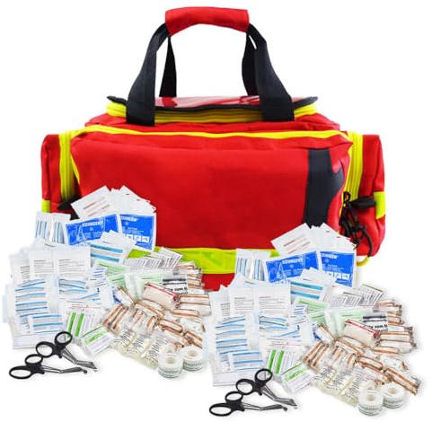 TMS PRO SHOP Erste Hilfe Tasche First Responder PROFI, mit 2 x Rettungsdienstfüllung DIN 14142, Art.-Nr. 610444 | Erste Hilfe Tasche | Sanitätstasche | Notfalltasche