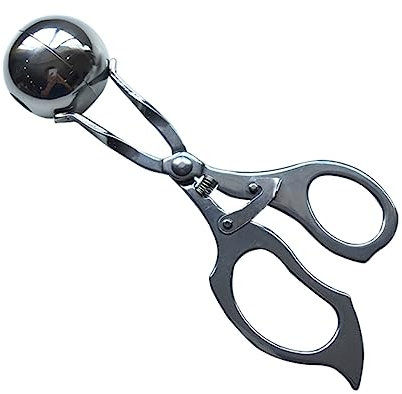 Cabilock Máquina De Albóndigas Caseras Inoxidable Pinza Para Rellenar Fácil De Usar y Práctica Para Albóndigas De Pescado y Carnes Pequeña