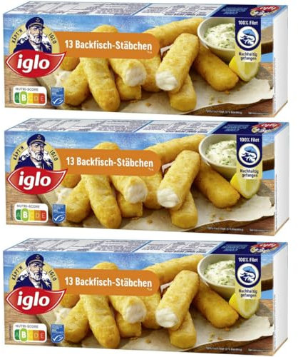 Iglo Backfischstäbchen 364 Gramm x 3 STÜCK [Frischegarantie]