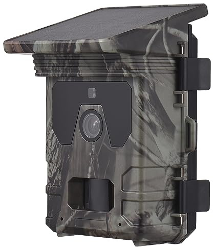Jemora Caméra de Chasse à Vision Nocturne à énergie Solaire 50MP 4K Caméras de Chasse 0,3 s Caméra de Chasse à Temps de déclenchement