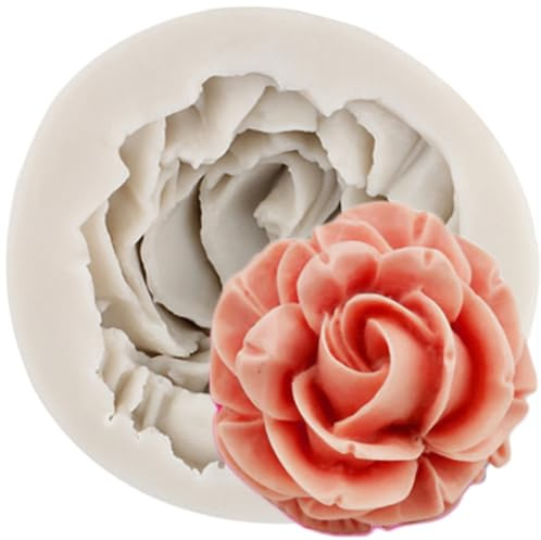 MINFEIDMS Bloom Moules en silicone 3D en forme de rose pour décoration de gâteaux, bonbons, chocolat, pâte à sucre, savon, bougie, argile polymère