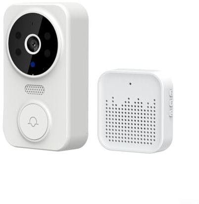 Campanello video wireless, citofono audio bidirezionale, per connettività WiFi (bianco)