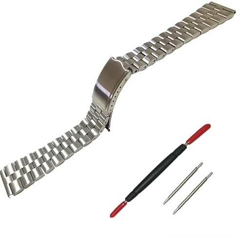President Cinturino per Orologio da Polso in Acciaio Inox 316L da 19 mm, Con Estremità Dritta, per SKX 6138 6106 6119 4006 Sport 5 Replance Bracciale