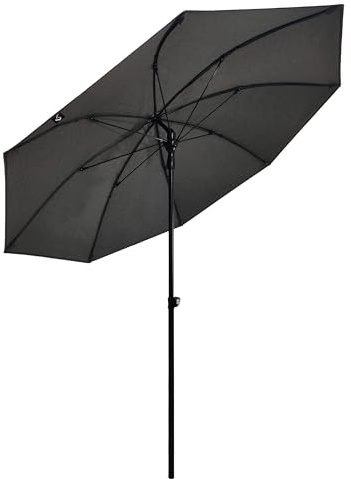 2 meter Balkonschirm von BASER mit verstellbarer Höhe & Neigbar/Kippbar - 240G lösungsgefärbtes Polyester, Flexible Fiberglas Streben - Windstabil & Zertifiziert UV-Schutz
