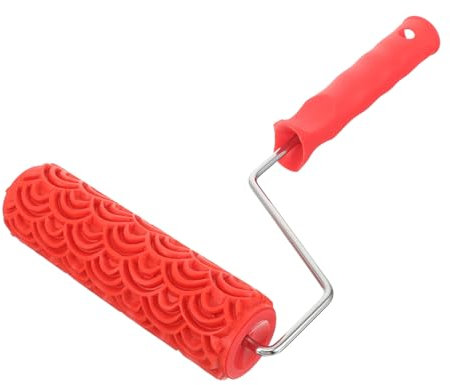 Homoyoyo Strukturierte Farbrolle Aus Flexiblem Gummi Mit Fischschuppen-prägung Beständig Und Vielseitig Für Kunstfarbe Und Wandputz Für Diy Wanddekoration Und Strukturierte Wandbeschichtung