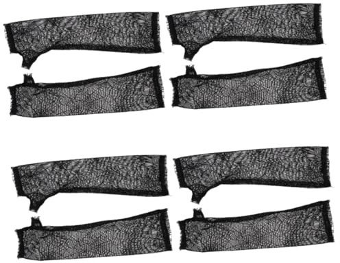 GALPADA 4paare Halloween Netz Handschuhe Spiderweb Design Fingerlose Elbow Gloves Für Cosplay Halloween-partys Und Festlichkeiten Unisex Verkleidung Zubehör