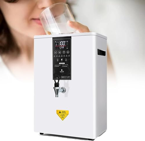 FJYAWEN Dispensador De Agua Caliente Instantáneo Eléctrico con Pantalla LCD De Filtro, Hervidor De Agua De 50 L De Bajo Consumo, Dispensadores De Cocina para Café, Hogar Y Oficina,White-50L