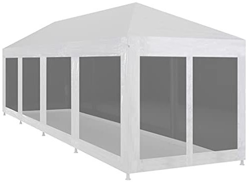 Rasen & Garten, Outdoor-Wohnen, Außenstrukturen, Vordächer & Pavillons, Partyzelt mit 10 Netz-Seitenwänden, 12 x 3 m