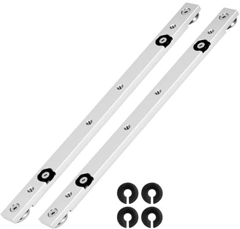 QWORK® 2 pezzi miter bar slider 300mm, guida per mitra in lega di alluminio a T per seghe da tavolo