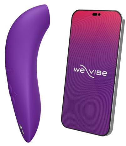 We-Vibe Melt 2 Klitoris Vibrator | Klitorales Sexspielzeug für Frauen | Sex Toy Erotik Massage für Paare | Masturbator mit App Steuerung | 12 Intensitäten & 6 Saugmuster | Wasserdicht | Lila