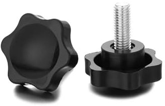TULDYS 4PCS Praktische M6 ​​M8 Maschinen Riegel Gewinde Rändelschraube Stern Knöpfe Griffe Sternförmigen Kopf Knopf Kohlenstoff Stahl(M8x40-4Pcs)