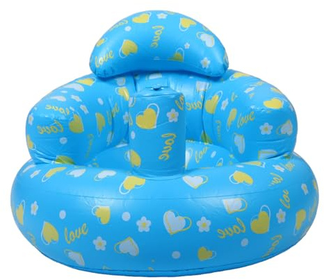 KOMBIUDA Aufblasbarer Babystuhl Für Kleinkinder Mit Integriertem Luftpumpensystem Wasserabweisendes Material Rutschfeste Unterseite Als Und Spielunterstützung Für Innen Und Außen