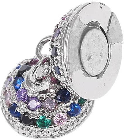 DOITOOL Crystal Round Ball Clasps for DIY Necklace Closure Elegant Zirconia Jewelry Making Supplies Gemstone Chain Extenders Easy Fastening for Necklaces and Accessories